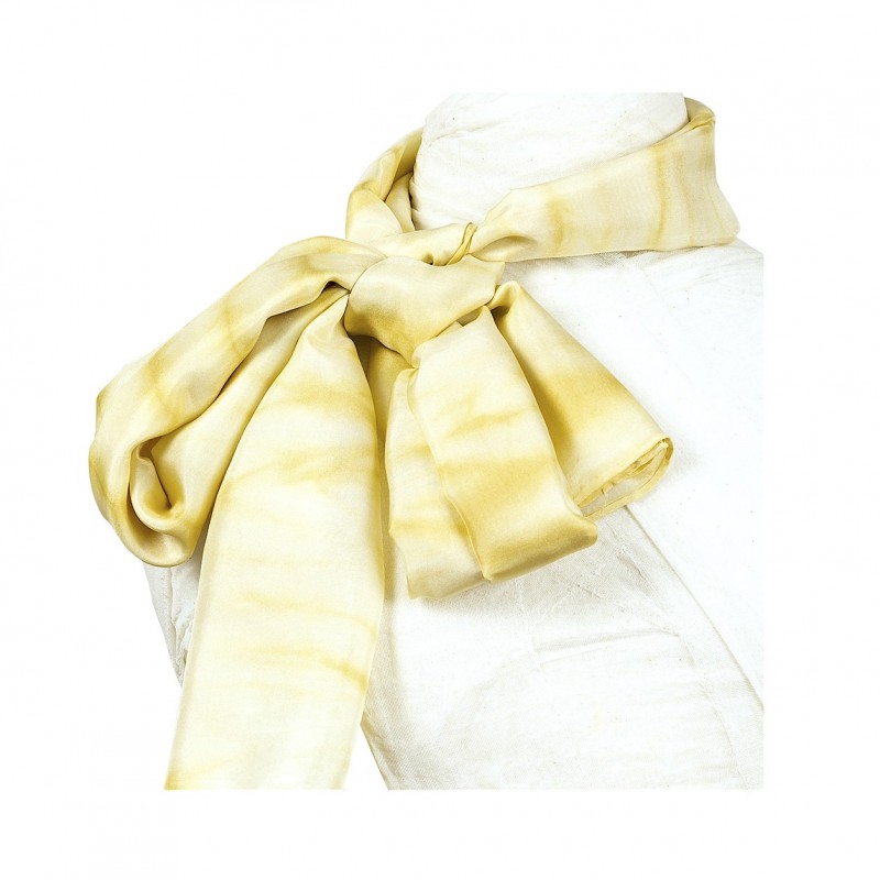 Vinotinte - Pañuelo rectangular amarillo Mujer - SHIBORI